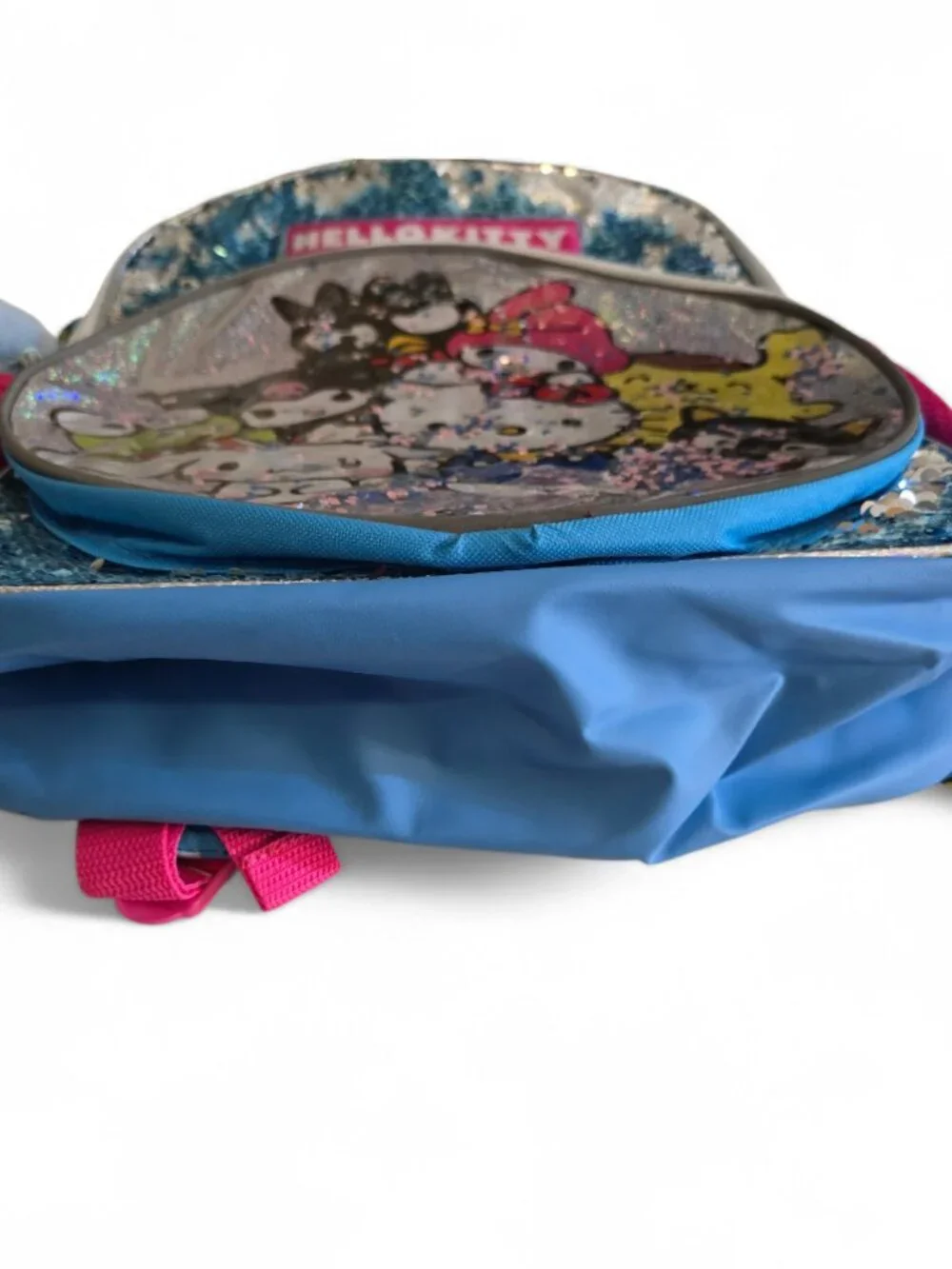 Hello Kitty Friends Sequin Mini Backpack Glitter Sanrio Kids Bag NWT Pom Pom
